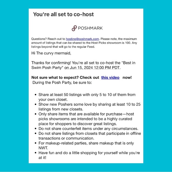 Cohosting BEST IN SWIM - 6/15 at 2:00 CST. Sign up for a host pick! - Picture 3 of 13